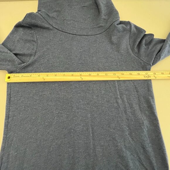 Chicos Womens Blue Heather Long Sleeve Sweater Size 0 Cowl Neck Pullover - Picture 12 of 14